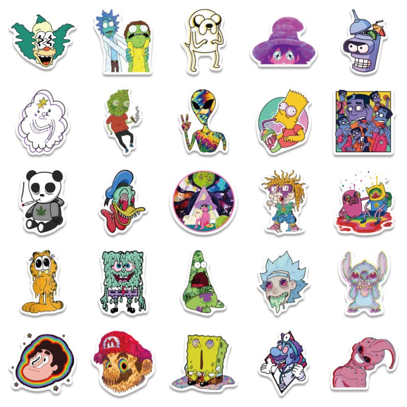 Stickers Skate<br> Cartoon Mix (50 pcs) Stickers Skate Tresor Otaku