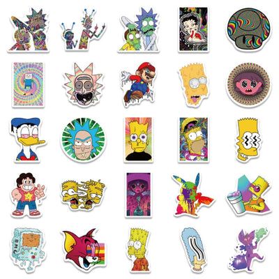 Stickers Skate<br> Cartoon Mix (50 pcs) Stickers Skate Tresor Otaku