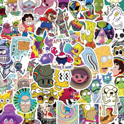 Stickers Skate<br> Cartoon Mix (50 pcs) Stickers Skate Tresor Otaku