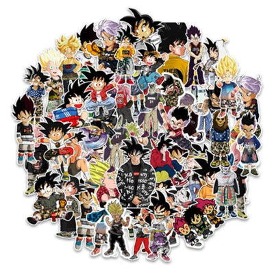 Stickers Skate<br> Dragon Ball (50 pcs) Stickers Skate Tresor Otaku