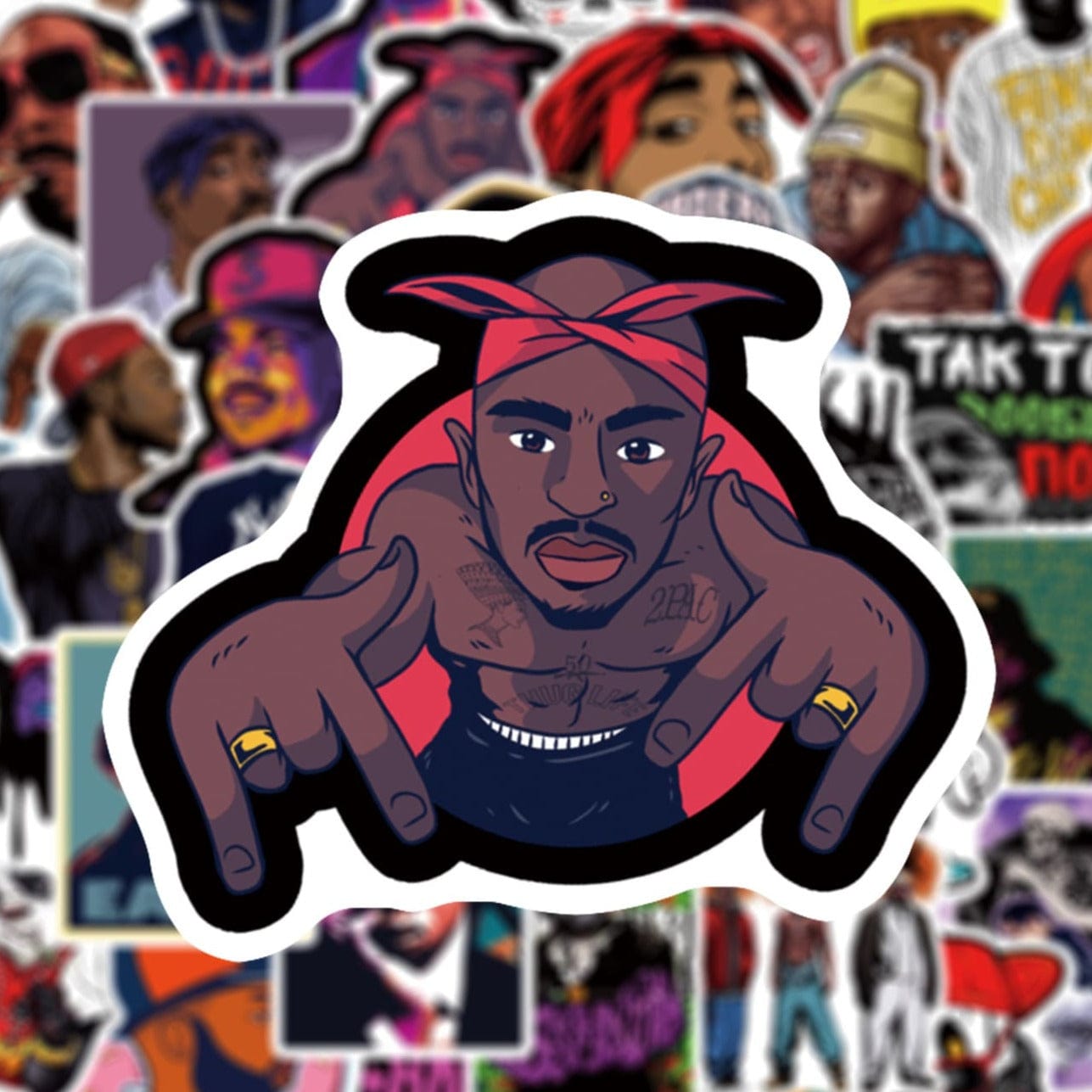 Stickers Skate<br> Hip Hop (50 pcs) Stickers Skate Tresor Otaku