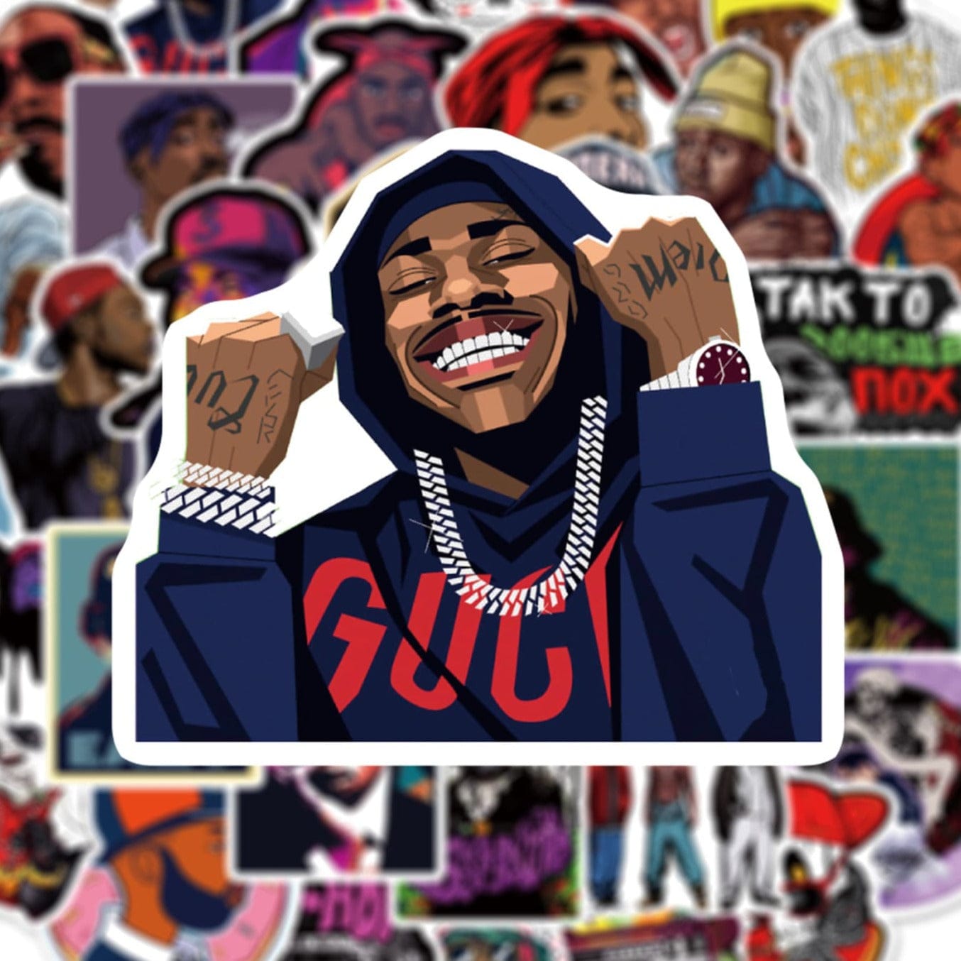 Stickers Skate<br> Hip Hop (50 pcs) Stickers Skate Tresor Otaku
