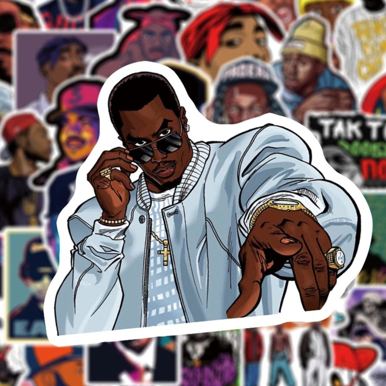Stickers Skate<br> Hip Hop (50 pcs) Stickers Skate Tresor Otaku