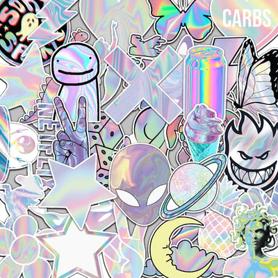 Stickers Skate<br> Holographiques (50 pcs) Stickers Skate Tresor Otaku