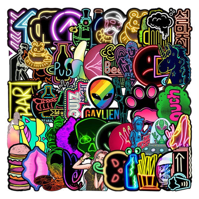 Stickers Skate <br> Néon (50pcs) Stickers Skate Tresor Otaku