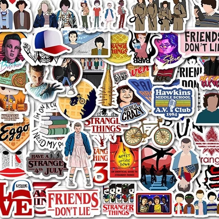 Stickers Skate<br> Stranger Things (50 pcs) Stickers Skate Tresor Otaku