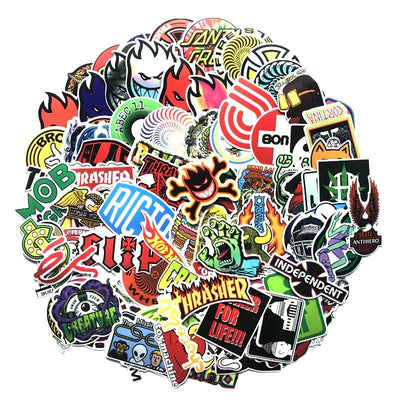 Stickers Skate | Pack de 100 Autocollants Stickers Skate Tresor Otaku
