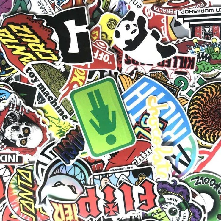 Stickers Skate | Pack de 100 Autocollants Stickers Skate Tresor Otaku