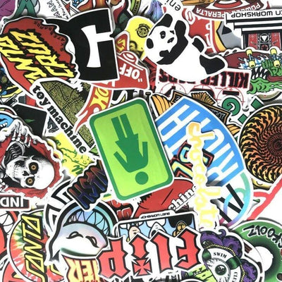 Stickers Skate | Pack de 100 Autocollants Stickers Skate Tresor Otaku