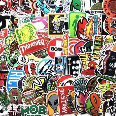 Stickers Skate | Pack de 100 Autocollants Stickers Skate Tresor Otaku