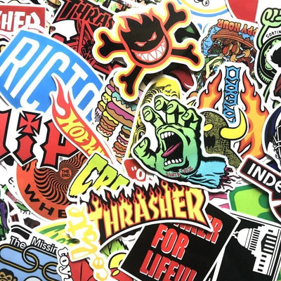 Stickers Skate | Pack de 100 Autocollants Stickers Skate Tresor Otaku