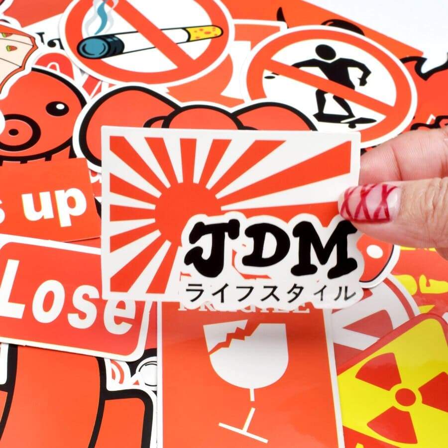 Stickers Skateboard Rouge Pack de Stickers Tresor Otaku
