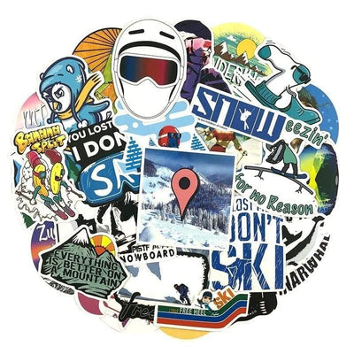 Stickers Ski | Pack de 35 Pack de Stickers Tresor Otaku