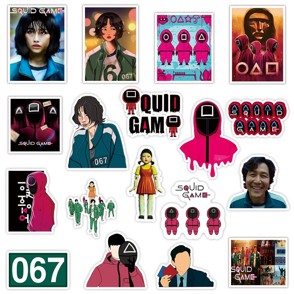 Stickers Squid Game (Pack de 50) Pack de Stickers Tresor Otaku