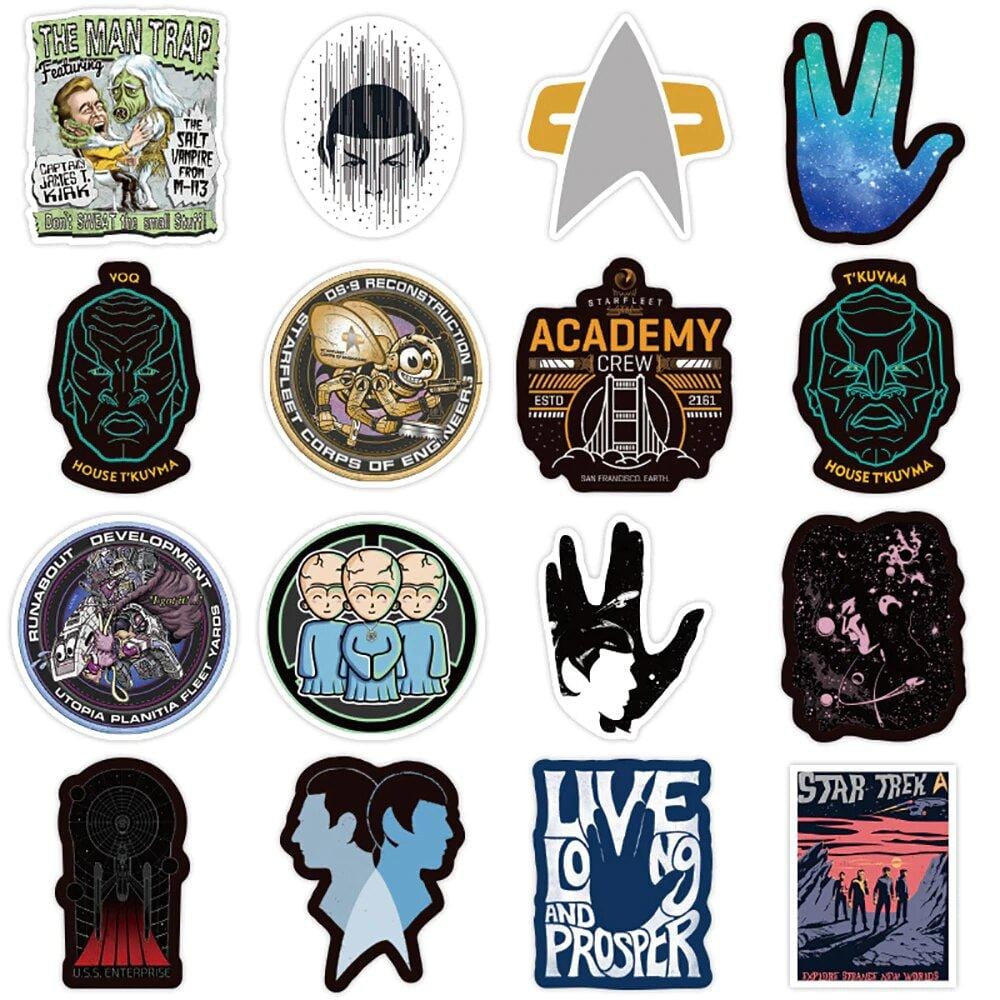 Stickers Star Trek <br> (Pack de 36) Pack de Stickers Tresor Otaku