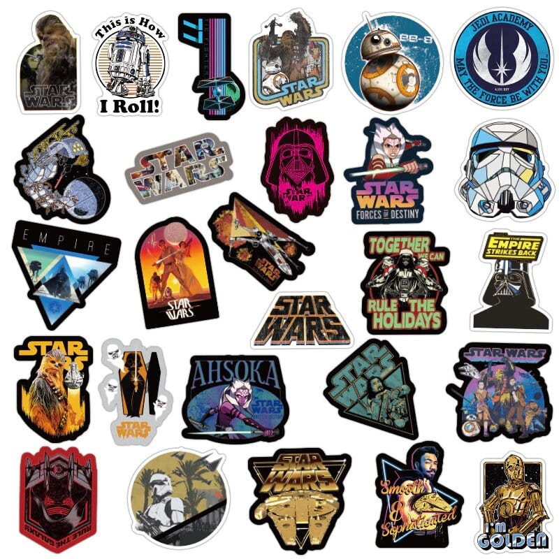 Stickers Star Wars <br> (Pack de 108) Pack de Stickers Tresor Otaku