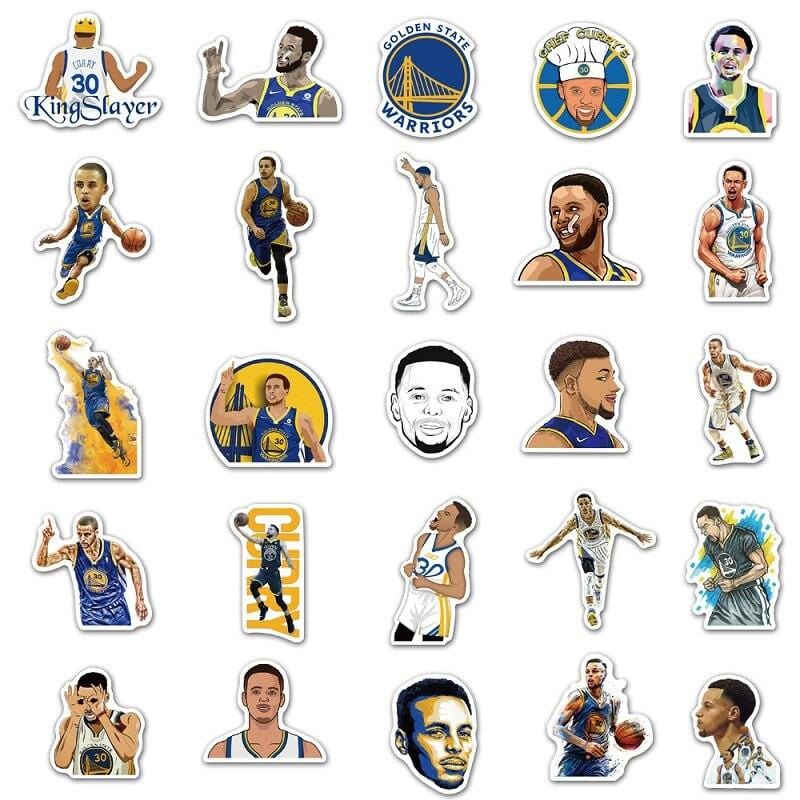 Stickers Stephen Curry Pack de Stickers Tresor Otaku