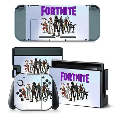 Stickers Switch Fortnite Blanc et Violet Stickers Nintendo Switch Tresor Otaku