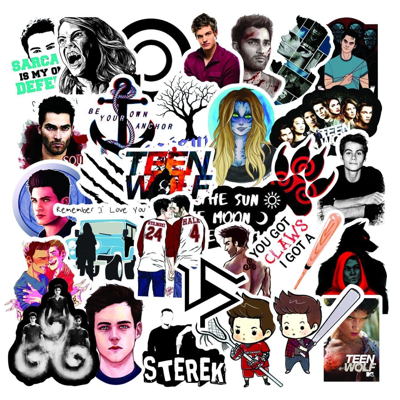 Stickers Teen Wolf Pack de Stickers Tresor Otaku