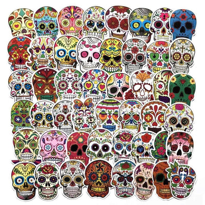Stickers Tête de Mort Mexicaine Pack de Stickers Tresor Otaku