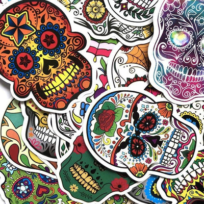 Stickers Tête de Mort Mexicaine Pack de Stickers Tresor Otaku