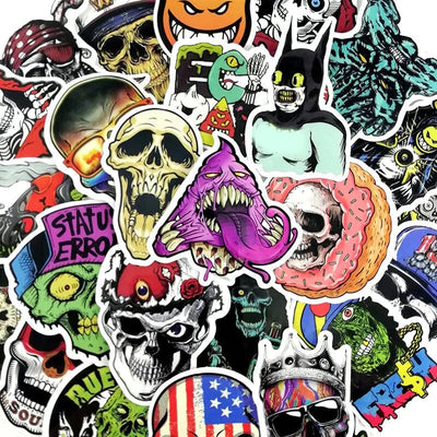 Stickers Tête de Mort Pack de Stickers Tresor Otaku