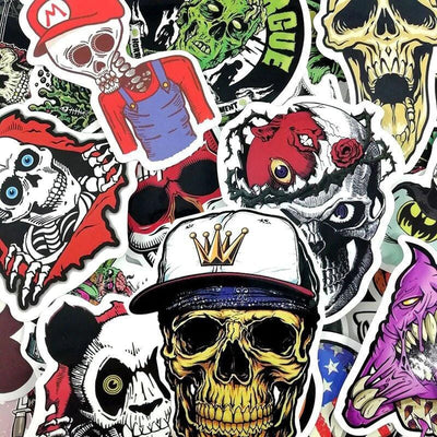 Stickers Tête de Mort Pack de Stickers Tresor Otaku