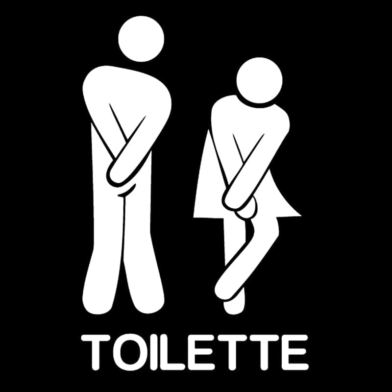 Stickers Toilettes Porte 1 Blanc Tresor Otaku