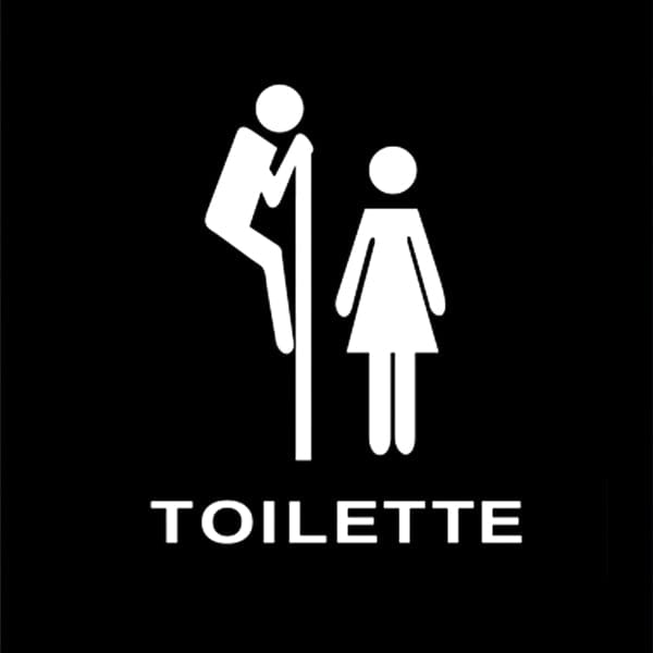 Stickers Toilettes Porte 2 Blanc Tresor Otaku