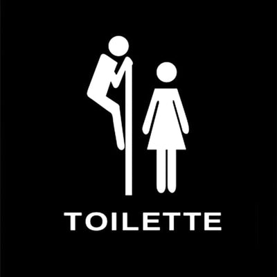 Stickers Toilettes Porte 2 Blanc Tresor Otaku