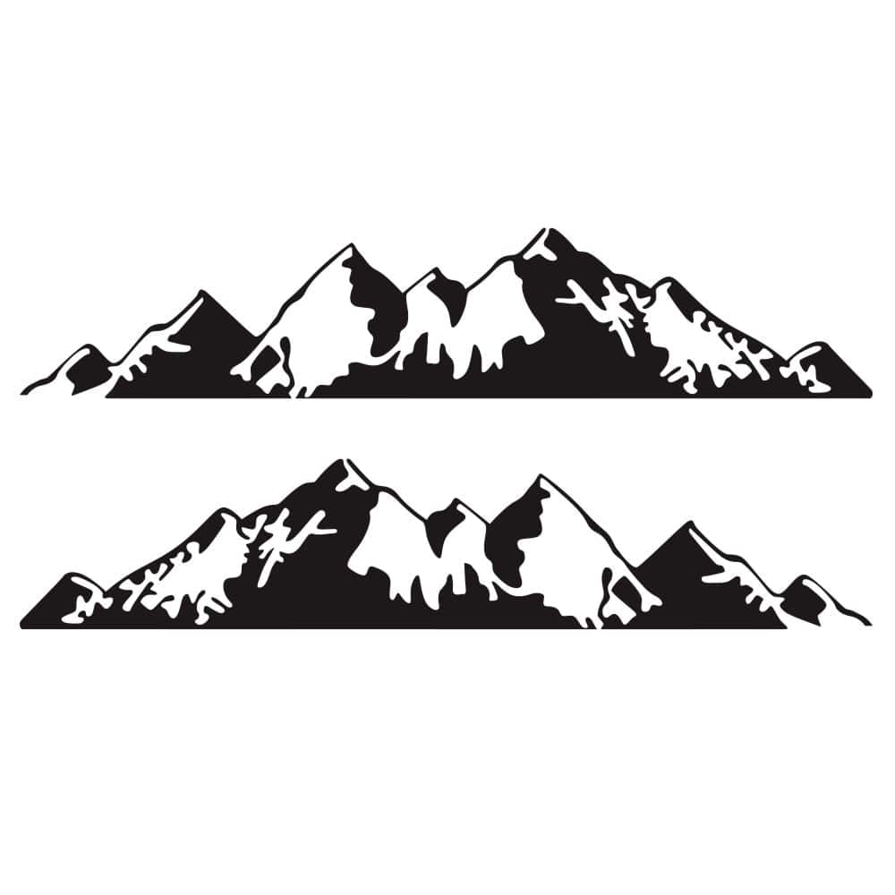 Stickers Van Latéral Montagnes