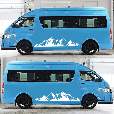 Stickers Van Latéral Montagnes