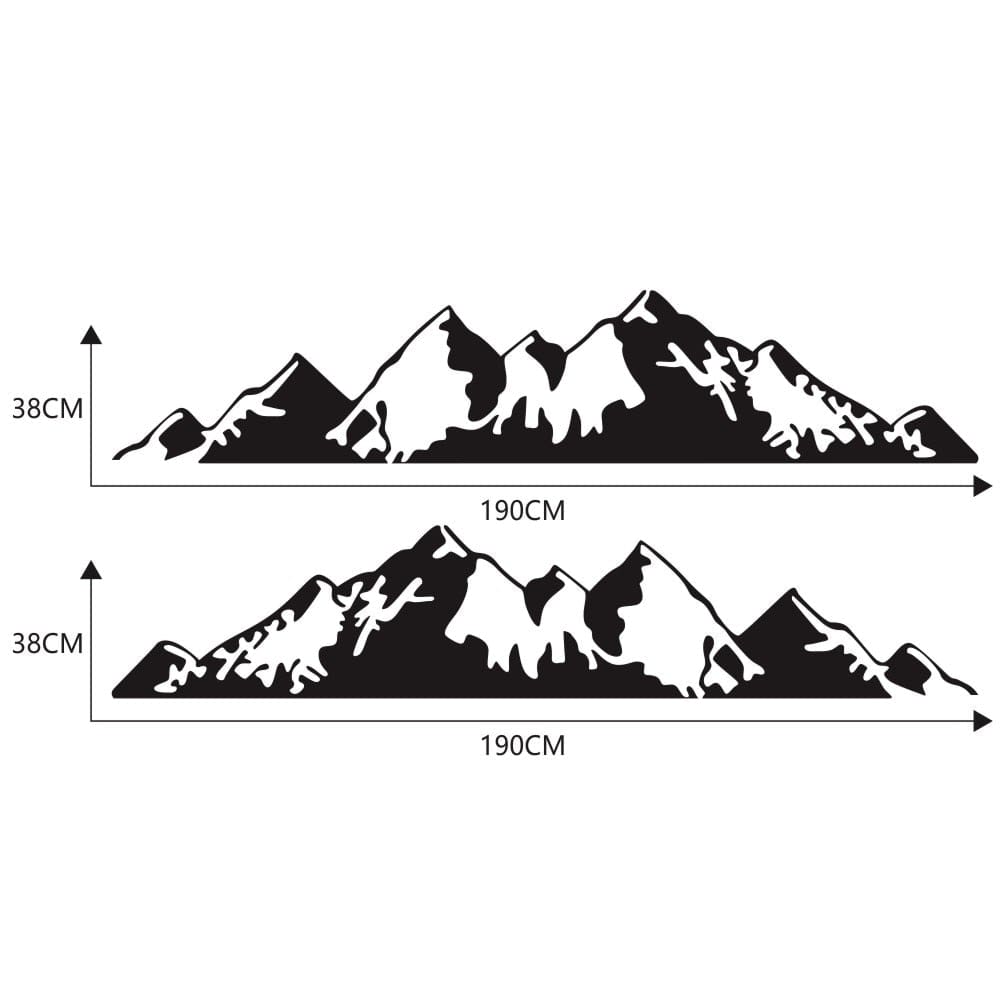 Stickers Van Latéral Montagnes