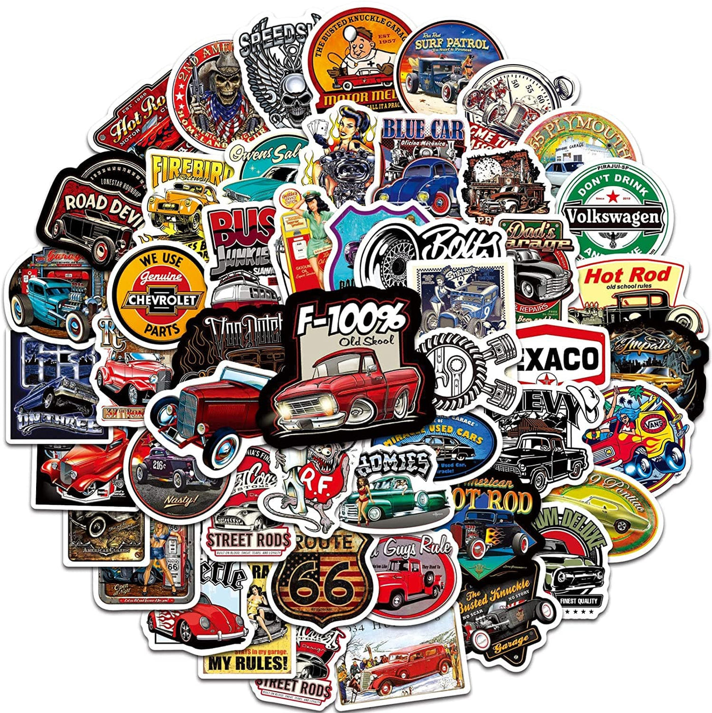 Stickers Vintage<br> Automobile (50 pcs) Stickers Vintage Tresor Otaku