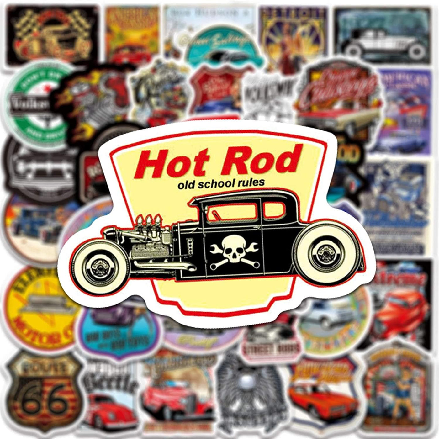 Stickers Vintage<br> Automobile (50 pcs) Stickers Vintage Tresor Otaku