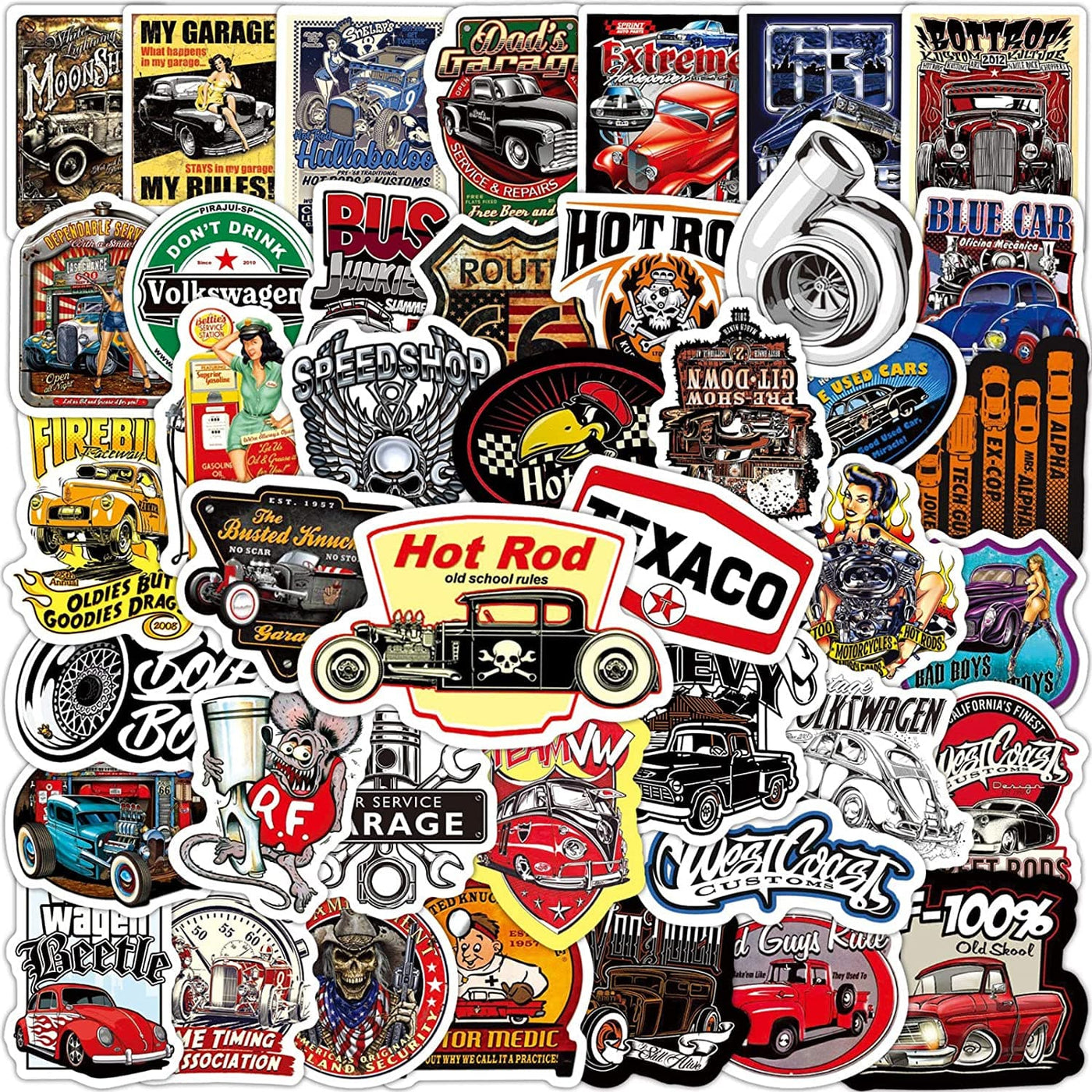 Stickers Vintage<br> Automobile (50 pcs) Stickers Vintage Tresor Otaku