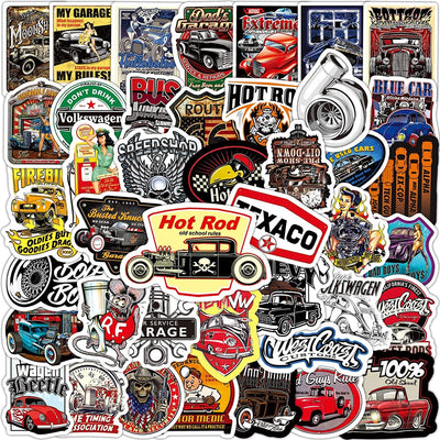 Stickers Vintage<br> Automobile (50 pcs) Stickers Vintage Tresor Otaku