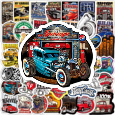 Stickers Vintage<br> Automobile (50 pcs) Stickers Vintage Tresor Otaku