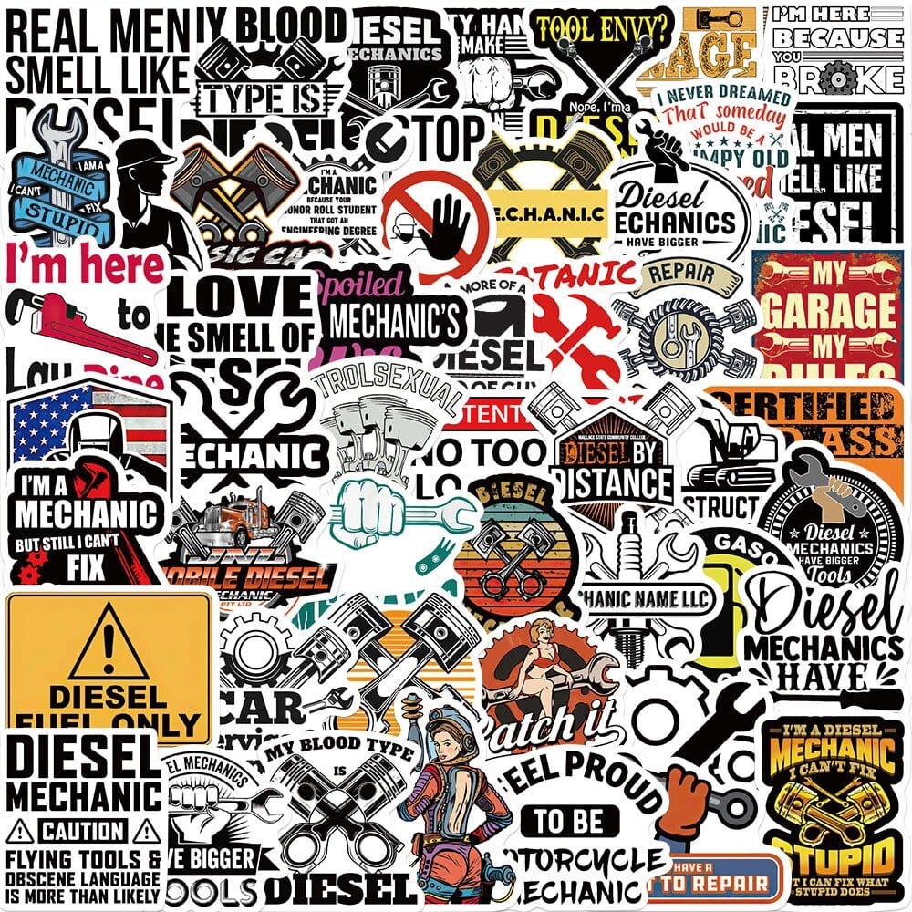 Stickers Vintage<br> Garage (50 pcs) Stickers Vintage Tresor Otaku