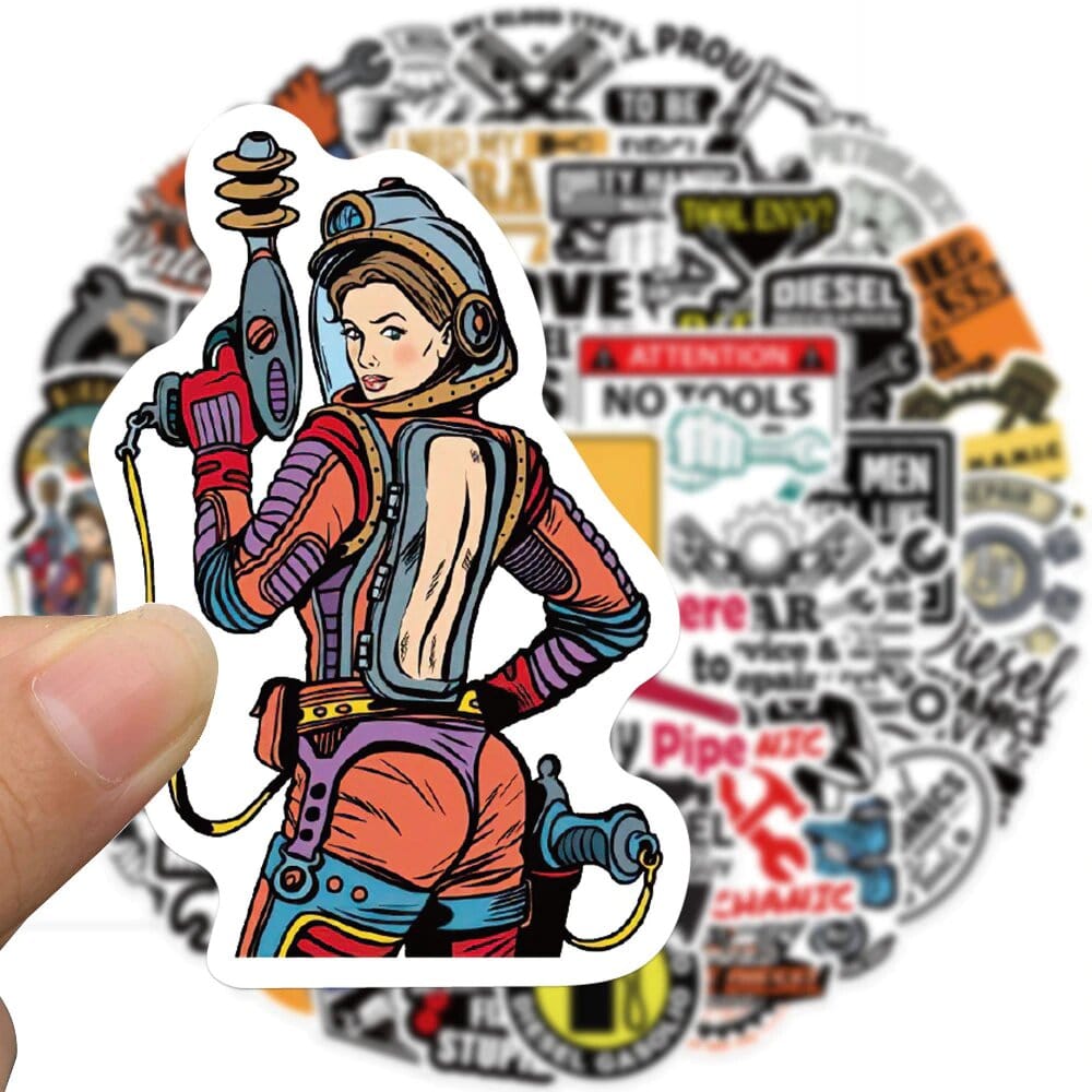 Stickers Vintage<br> Garage (50 pcs) Stickers Vintage Tresor Otaku