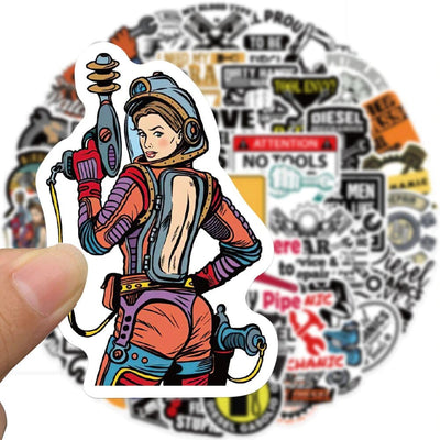 Stickers Vintage<br> Garage (50 pcs) Stickers Vintage Tresor Otaku