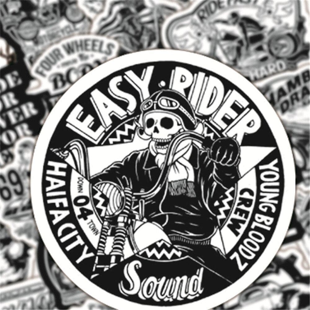 Stickers Vintage<br> Noir et Blanc (50 pcs) Stickers Vintage Tresor Otaku