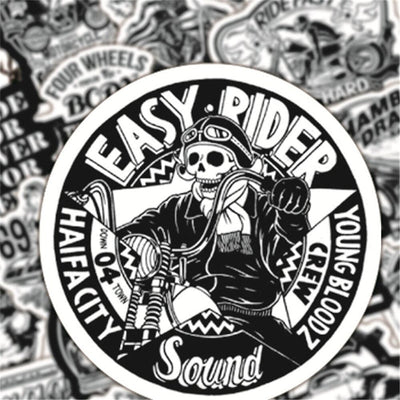 Stickers Vintage<br> Noir et Blanc (50 pcs) Stickers Vintage Tresor Otaku