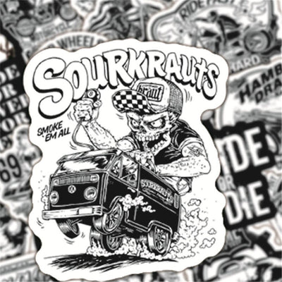 Stickers Vintage<br> Noir et Blanc (50 pcs) Stickers Vintage Tresor Otaku