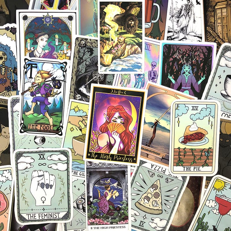 Stickers Vintage<br> Tarot (60 pcs) Stickers Vintage Tresor Otaku