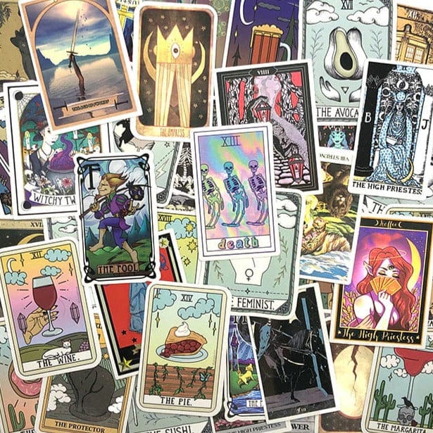 Stickers Vintage<br> Tarot (60 pcs) Stickers Vintage Tresor Otaku