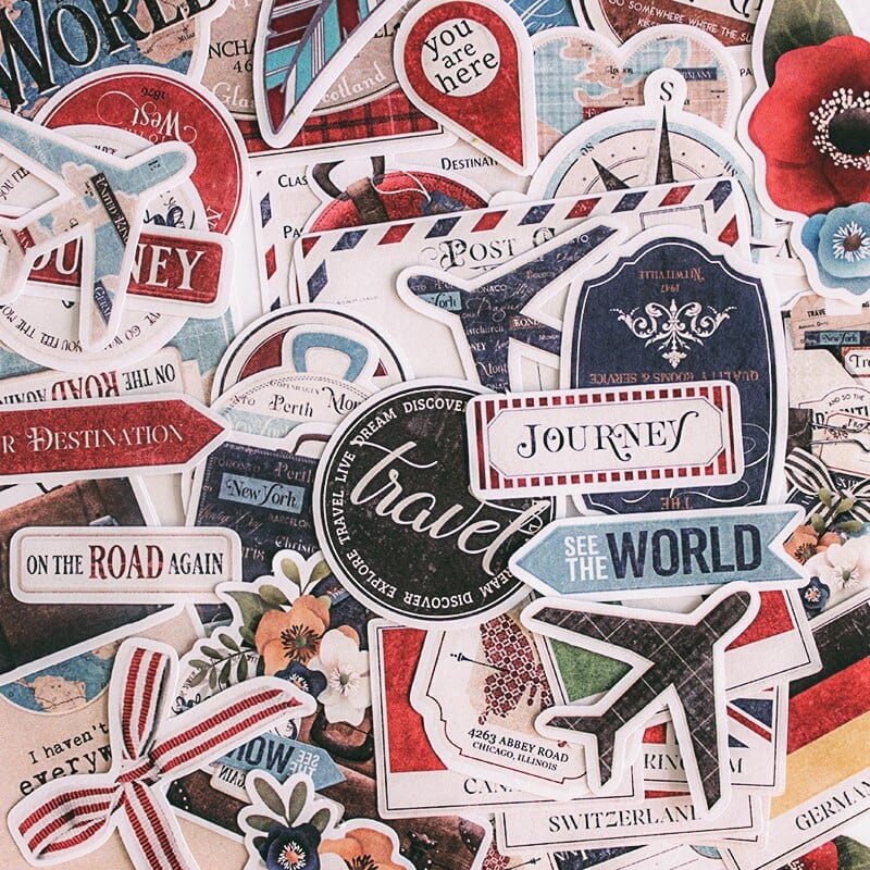 Stickers Vintage<br> Voyage (90 pcs) Stickers Vintage Tresor Otaku