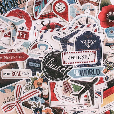 Stickers Vintage<br> Voyage (90 pcs) Stickers Vintage Tresor Otaku