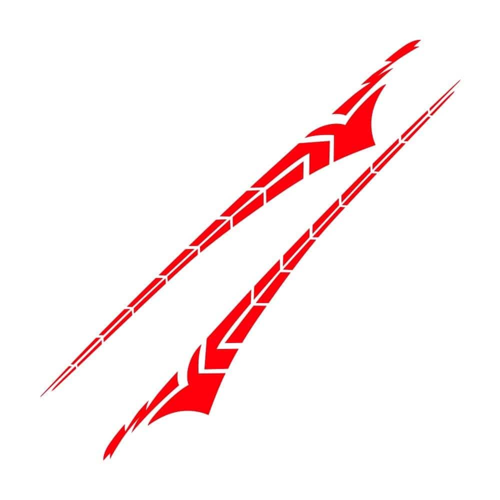 Stickers Voiture 340 x 40cm Rouge Tresor Otaku