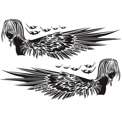 Stickers Voiture Ange Gardien Noir Tresor Otaku